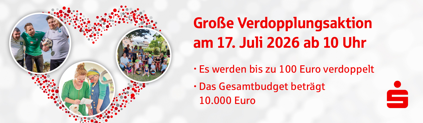 Akündigung Verdopplungsaktion