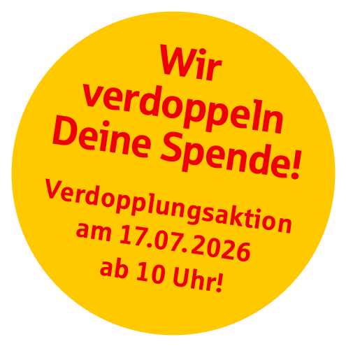 Hinweis auf Verdopplungsaktion