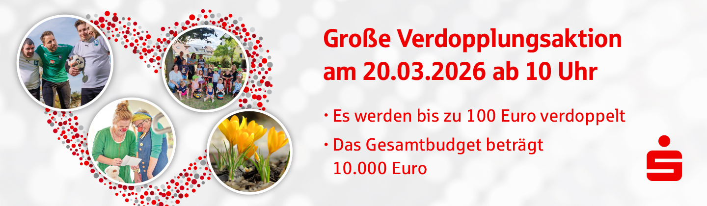 Akündigung Verdopplungsaktion