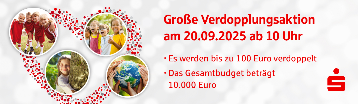 Akündigung Verdopplungsaktion